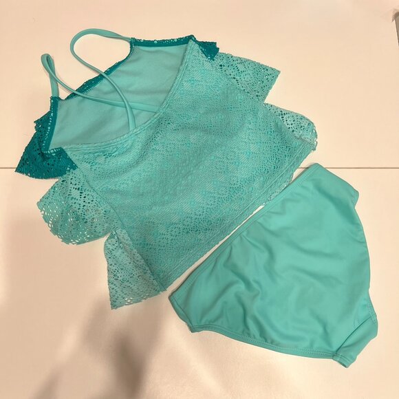 SO Crochet Tankini & Bottoms Set (Girls 7-8) (NEW W/TAGS & SO CUTE)! - Picture 4 of 11